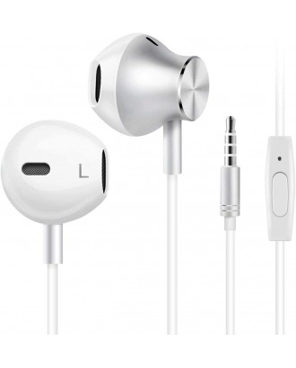 Ear Buds Wired, Wired Earbuds Noise Isolating Earbuds with Microphone Earbud in-Ear Headphones with Stereo Sound Earphone Wired for Phone 6/6s plus/5s/SE/Galaxy/Tablets